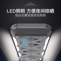 太太乐HTD系列语音遥控功能消毒功能显示屏电动晾衣架照明金属主机D01太空银 HTD-D02XY