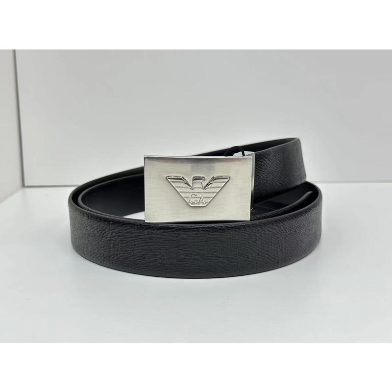 阿玛尼(EMPORIO ARMANI)男士徽标腰带时尚可调节设计耐用经典百搭