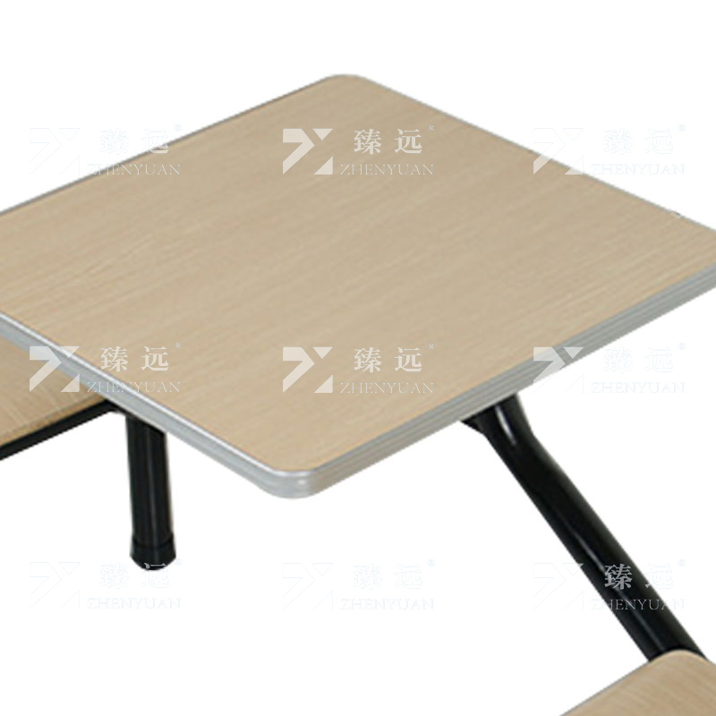 臻远 ZY4040823 连体餐桌椅组合食堂员工餐厅二人位连体餐桌