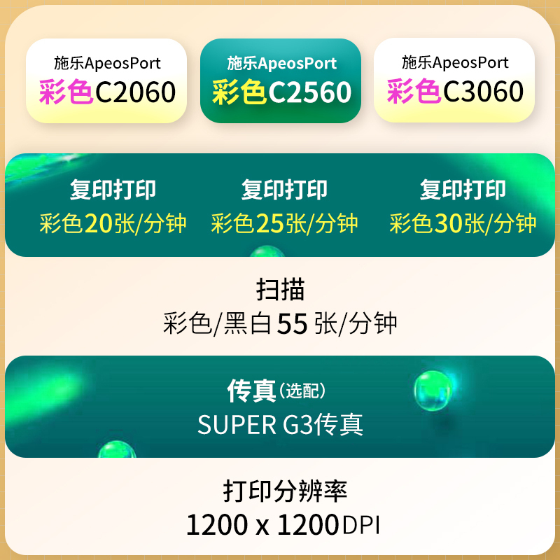富士施乐APC3060CPS彩色复印机施乐C2060双面打印机A3A4彩色激光打印一体机2263升级 APC3060CPS双层纸盒(30页/分钟) 标配高清大图
