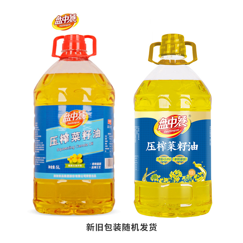 盘中餐 压榨菜籽油 5L/桶高清大图