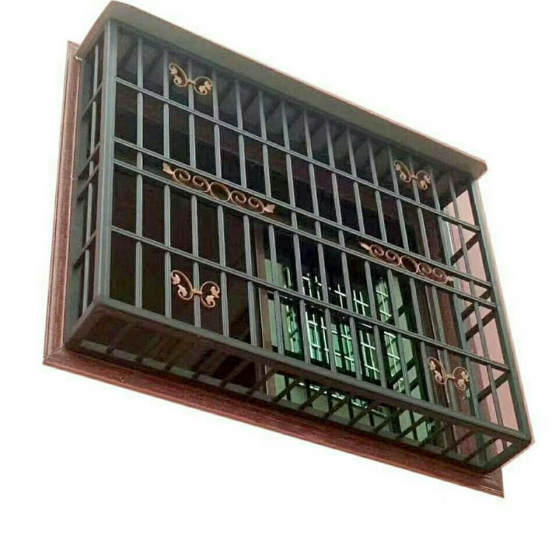 红木纹银白金橡金色乳白咖啡灰色香槟黑色铝合金防盗窗网厂家直销红