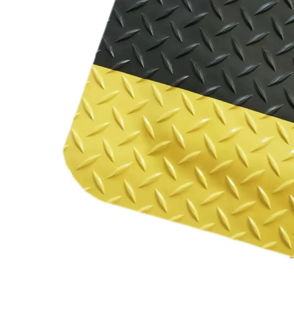 中锦科技 防静电抗疲劳地垫 黄边黑色 600*900*20mm 件高清大图