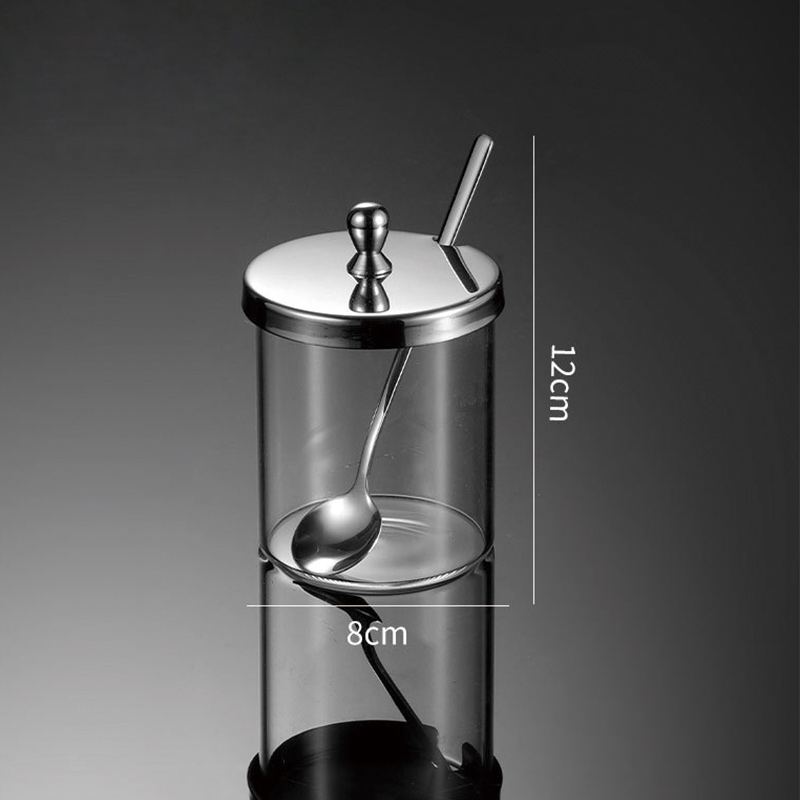 海亚森 TK-3143 加厚玻璃+304不锈钢调味罐 3罐/套(计价单位:套)高清大图