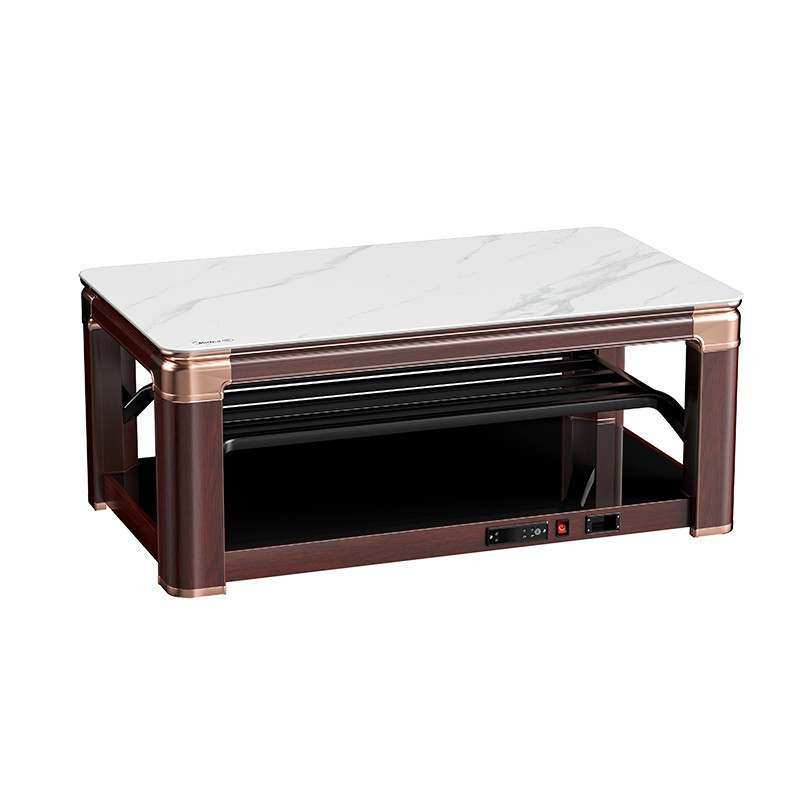 美的midea电暖桌取暖桌长方形家用多功能烤火桌子客厅电暖茶几升降