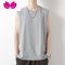 七斓纯色背心男士夏季运动宽松潮牌无袖坎肩薄款打底衫休闲短袖t恤男