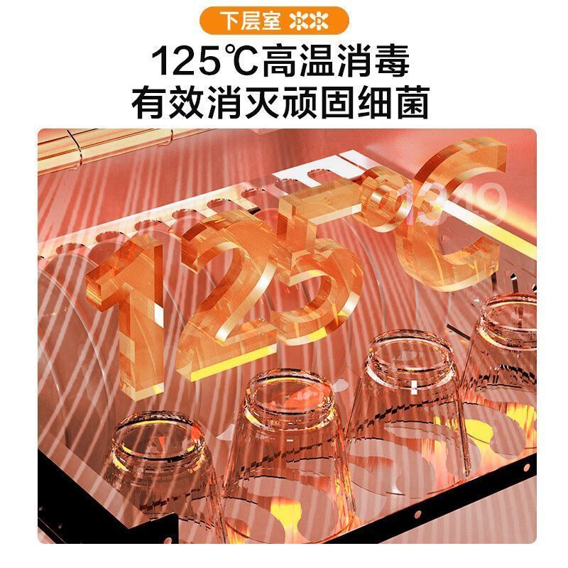 容声(RONGSHENG)嵌入式消毒柜三门三层大容量家用紫外线高温消毒厨房餐具消毒 120L 白色升级304不锈钢G60高清大图