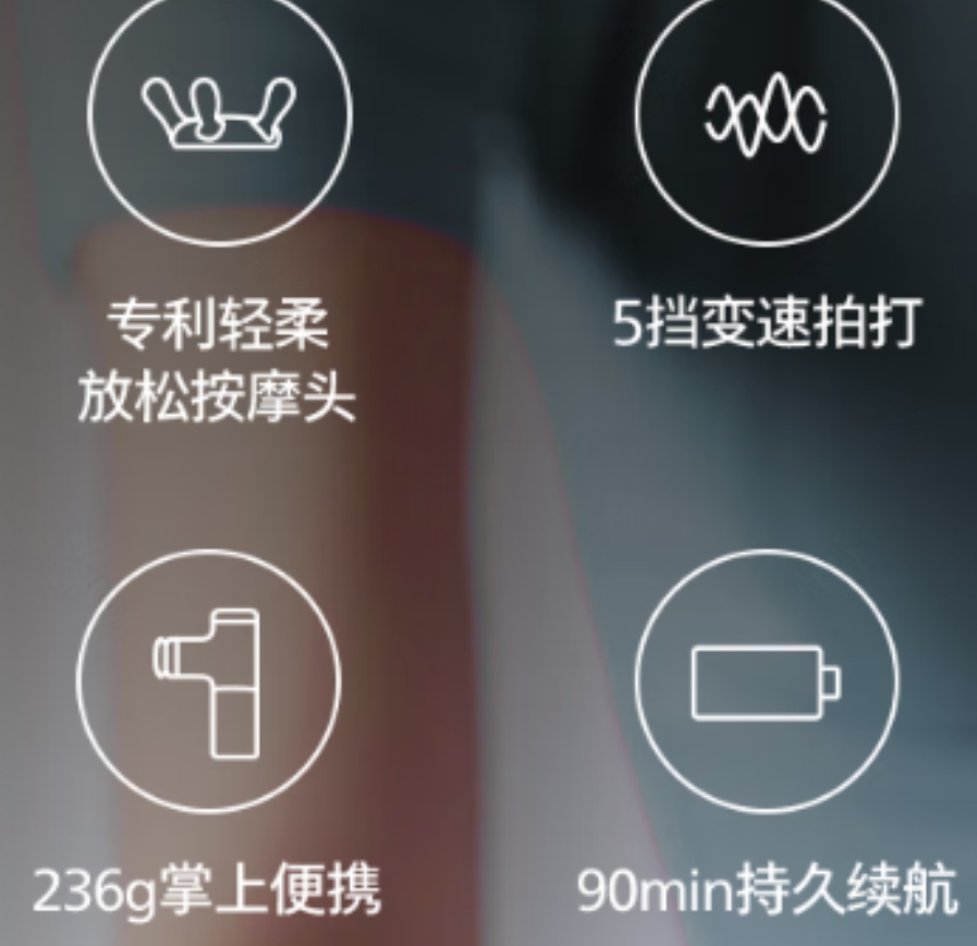 飞利浦mini筋膜枪PPM3303G 颜色随机