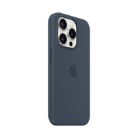 iPhone 15 Pro 专用 MagSafe 硅胶保护壳 - 风暴蓝色