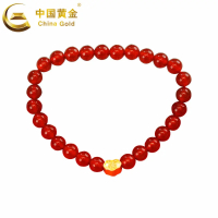 中国黄金3D硬金如意手串