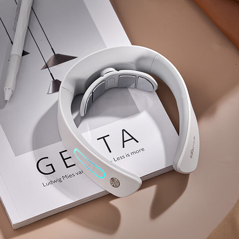 小熊(Bear)颈椎按摩器 颈部按摩仪 肩颈低频脉冲按摩仪 4头脉冲按摩 无线 AMQ-F05H5/个