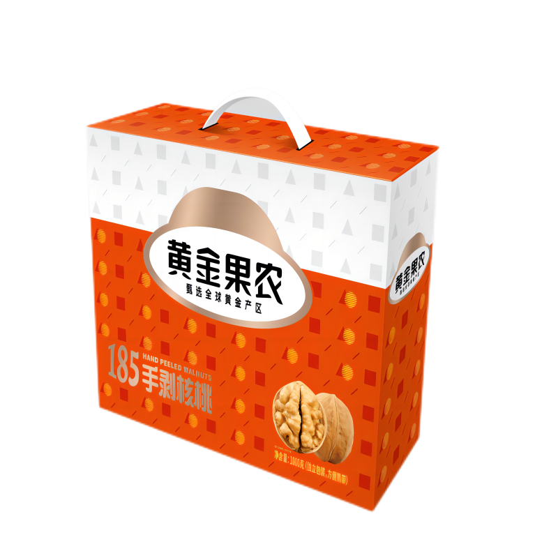 黄金果农手剥核桃(草本味)礼盒1kg*1盒高清大图