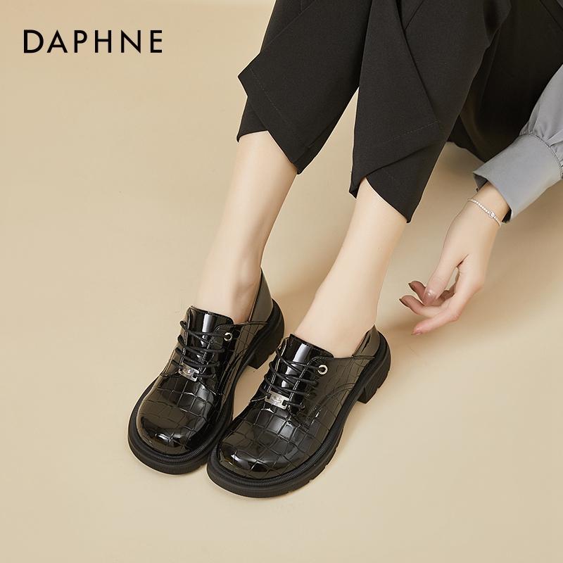 达芙妮英伦风小皮鞋女春秋2022新款百搭学生jk日系小皮鞋复古单鞋参数