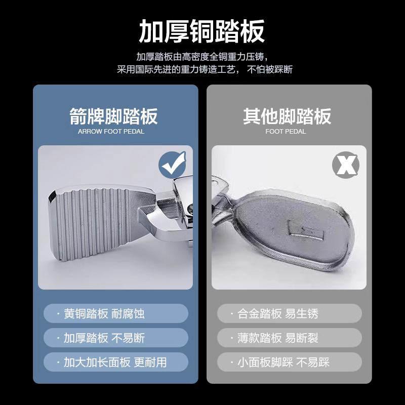 箭牌脚踏式冲水阀5781蹲便器脚踏阀脚踩式大便冲洗阀门厕所开关