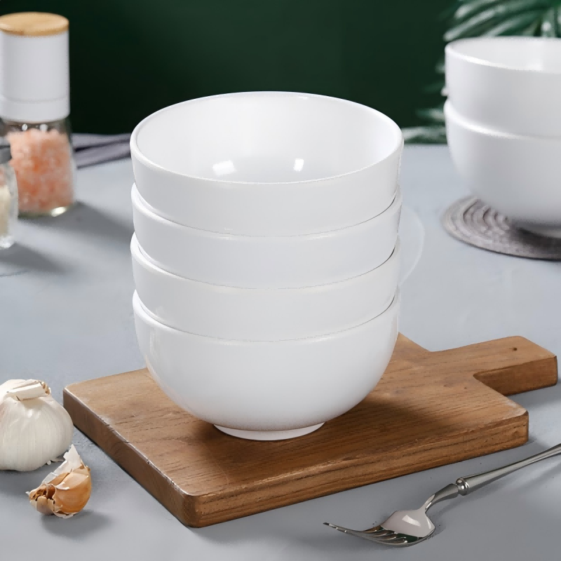 若炫RUOXUAN 密胺白瓷碗 6.5寸 φ16.5cm高清大图