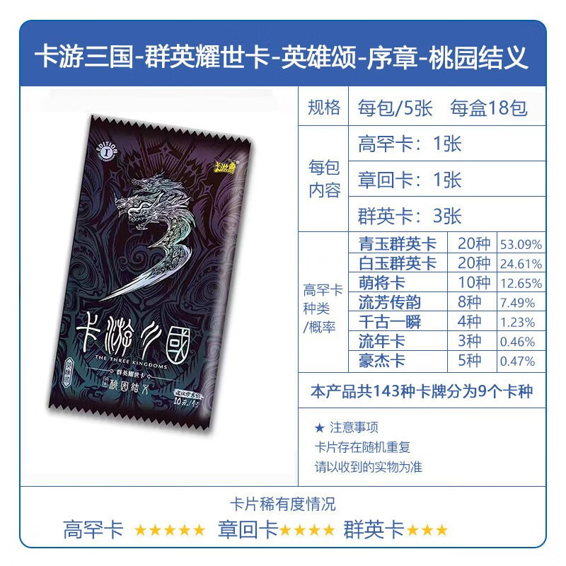 三国卡片群英耀世卡第一弹1桃园结义篇演义正版收藏卡包卡牌关羽曹操吕布赵云 2元包群英耀世卡少年志群雄逐鹿整盒高清大图