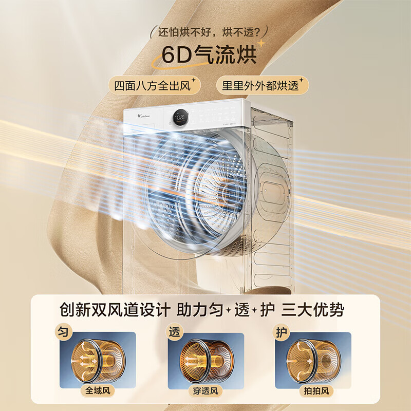 小天鹅小蓝鲸2.0洗烘套装10KG滚筒洗衣机热泵烘干机洗烘全变频纯平全嵌蓝氧护色洗TG10VE80+TH10VE80高清大图
