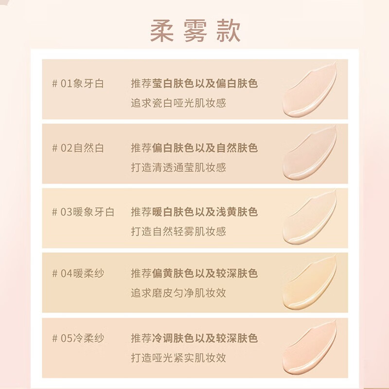 AKF柔雾持妆粉底液P01亮瓷白#象牙白高清大图