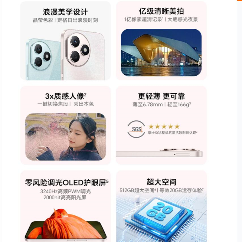 [全新]荣耀X50i+ 12GB+256GB 云水蓝 天玑6020 5G芯 一亿像素影像 35W充电 90Hz刷新率 5G智能手机 X50高清大图