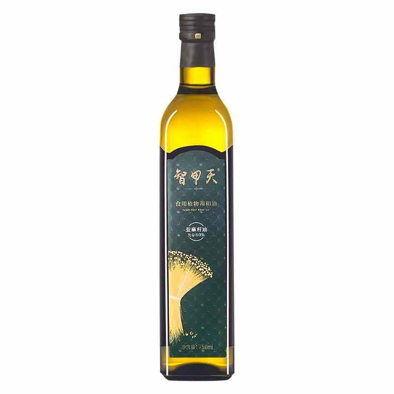 己所欲智甲天亚麻籽油 压榨一级750ml 亚麻籽调和油食用油