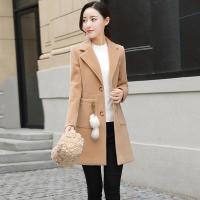 芷臻zhizhen小个子呢子大衣中长款2021秋季新款韩版修身显瘦潮女装毛呢外套