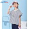 [1件3折]铅笔俱乐部童装2025夏装新款女童条纹t恤儿童短袖女孩上衣圆领薄