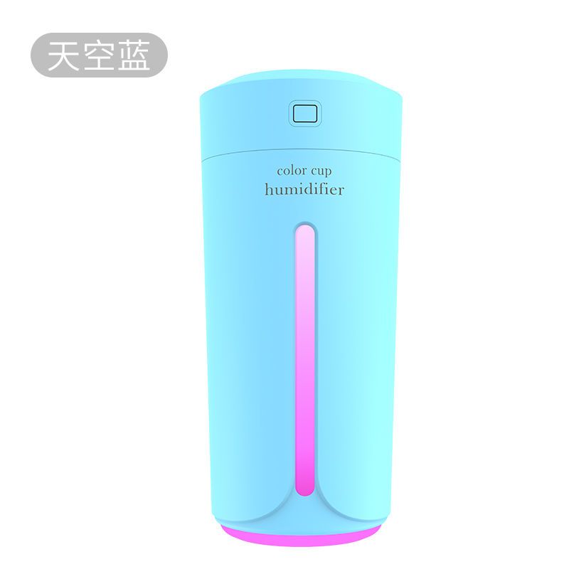 蓝色[单机不带精油] 空气加湿器卧室静音办公室家用车载净化增湿气喷雾创意迷你香薰灯