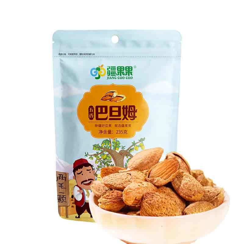 苏宁宜品疆果果新疆特产 五香巴旦木 手剥薄壳 235g/袋