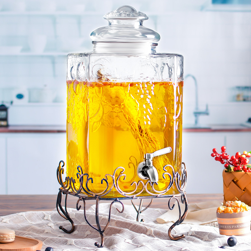 泡酒坛子玻璃带龙头家用葡萄酒自酿容器泡酒玻璃瓶药酒瓶泡酒罐