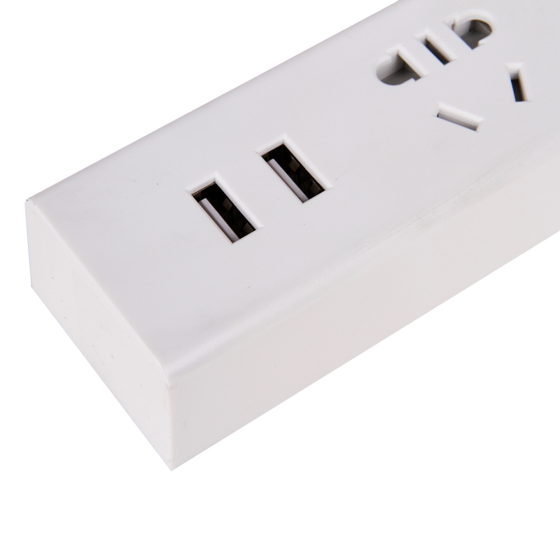 得力18217 插座 接线板 插线板 安全门保护插排插座 带USB