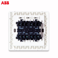 ABB开关插座 德逸雅白 四联/四位/四开单控开关面板AE104