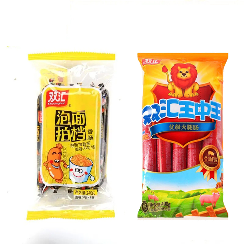 双汇泡面搭档香肠 240g/袋 即食火腿肠 休闲零食小吃 方便面泡面搭档 舔碗