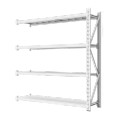 鸣固 仓储货架 库房仓库储物架 轻型多功能置物架 展示架 4层白色 长105*宽50*高200cm副架