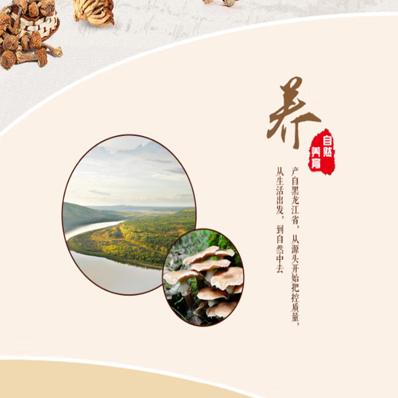 黑土优选东北干货年货礼盒礼品山珍礼包780g(茶树菇姬松茸虫草花猴头菇)高清大图
