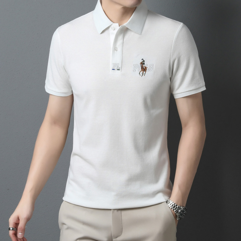 短袖t恤男士polo衫夏季中老年保罗半袖体恤上衣男装高清大图