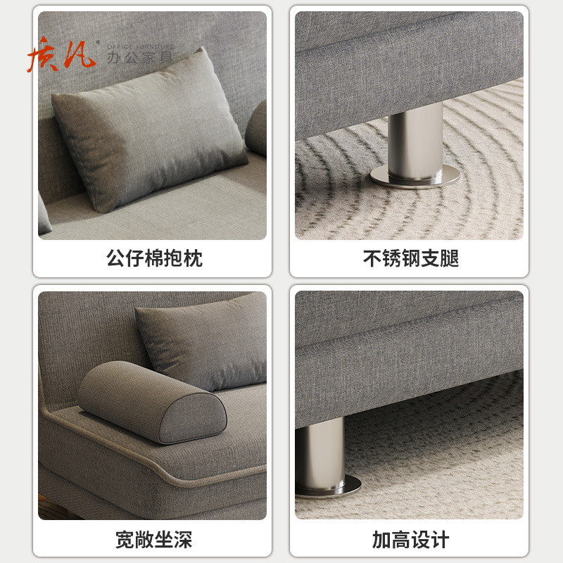 苏宁 质凡 沙发客厅可折叠床透气棉麻+海绵坐垫 [沙发床两用]1.8米*1米高清大图