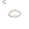 JiMiS925银小众设计高级感碎银子珍珠戒指女时尚个性食指环开口可调节