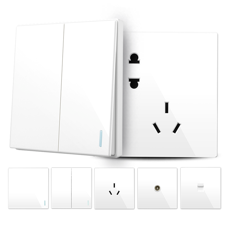 罗格朗(Legrand)开关插座面板仕典白色五孔多孔usb双控空调插16a智能家用家居86型
