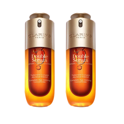 娇韵诗(CLARINS) 双萃焕活修护精华露50ML 保湿补水 易吸收不油腻 抗初老 抗皱 熬夜精华 两瓶装