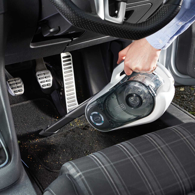 百得(BLACK&DECKER)家用无线手持吸尘器车用小型大吸力吸尘器HVFE2150L-A9 0.45L干式尘盒