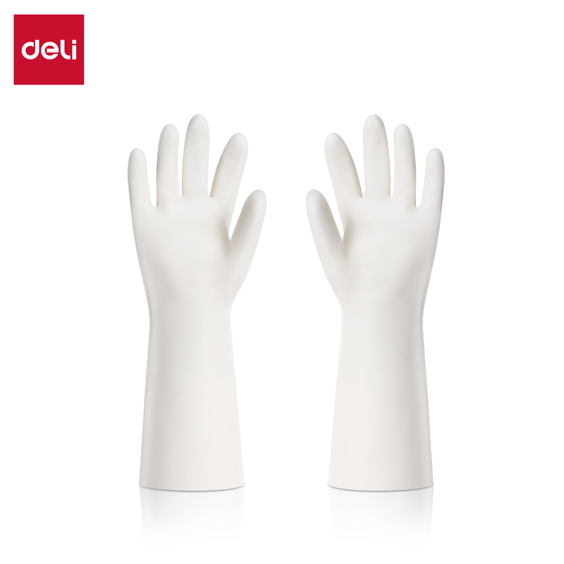 得力得心LQ627-M丁腈手套(NBR)(白色)(1双/袋) 5双装