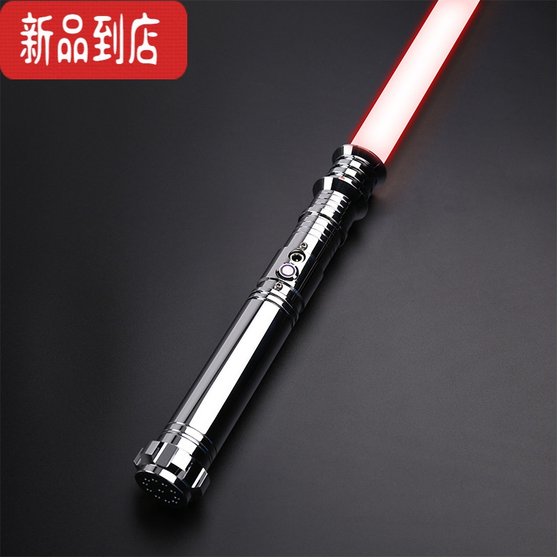 真智力星球大战光剑不伸缩uw星战绝地武士发声光金属激光剑玩具道具 星战电镀银10音效+12色光效