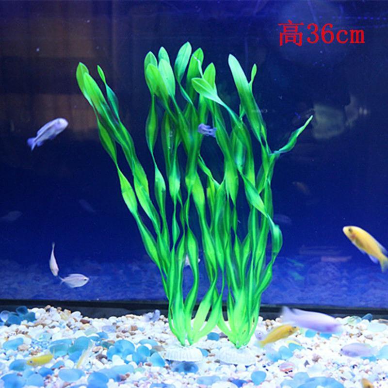 鱼缸水草装饰仿真水草水族草造景草装饰柔软水草塑料水草绿色小号海带