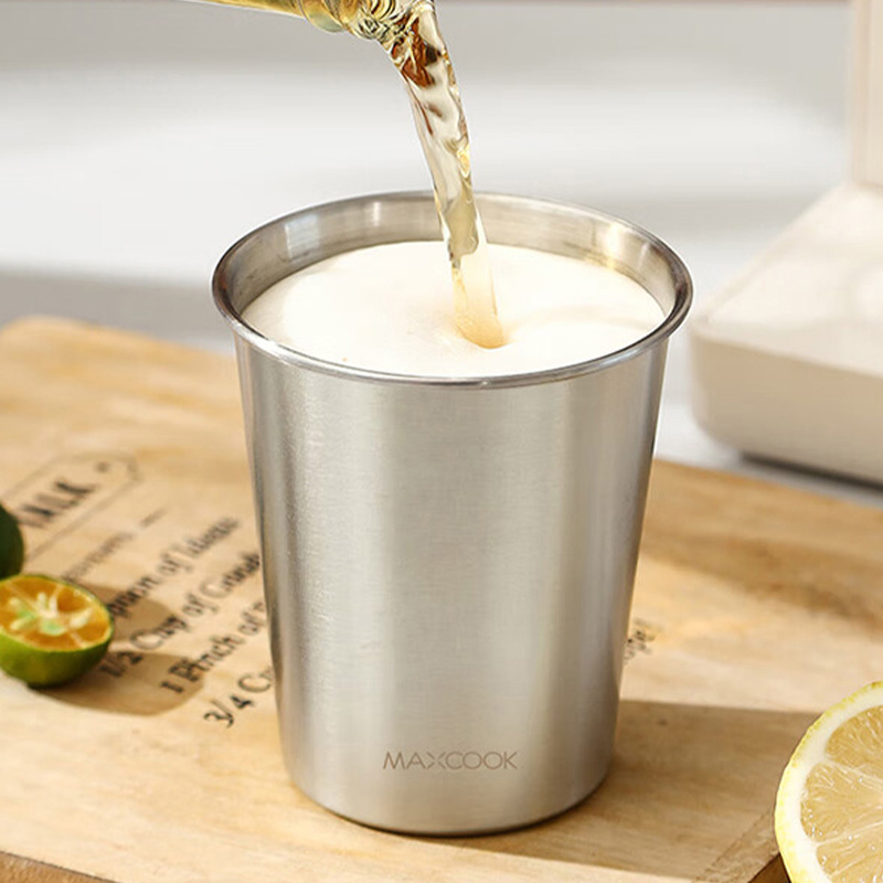 MAXCOOK美厨冷饮杯350ml不锈钢单层一体成型MCB3741高清大图