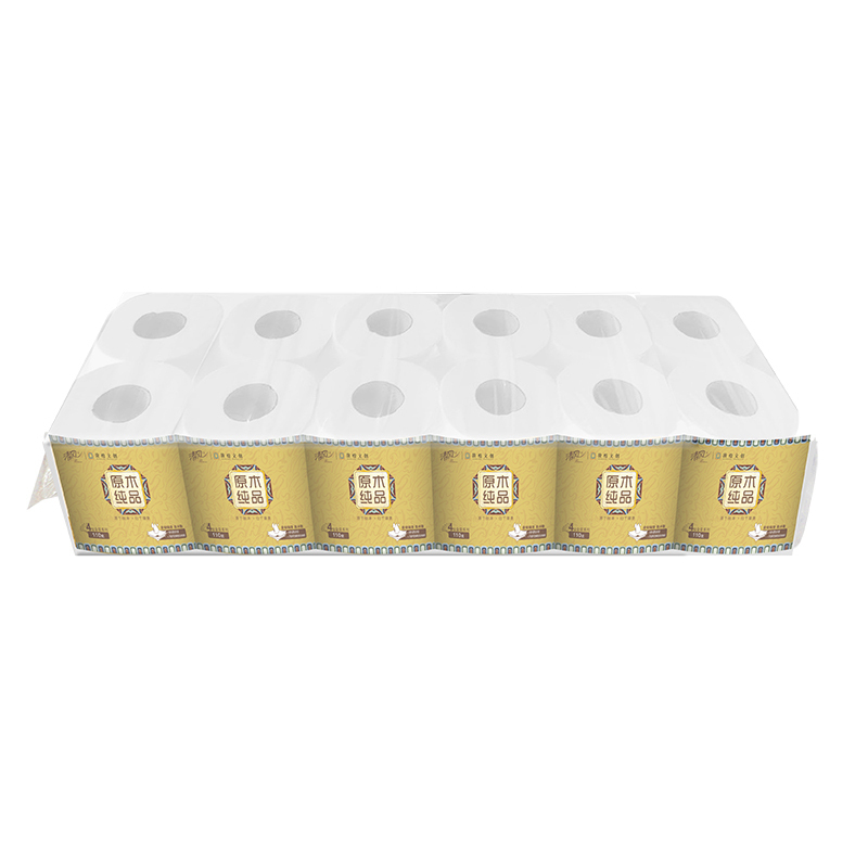 清风&敦煌文创 原木 纯品系列4层加厚纸巾 110g 12卷/提