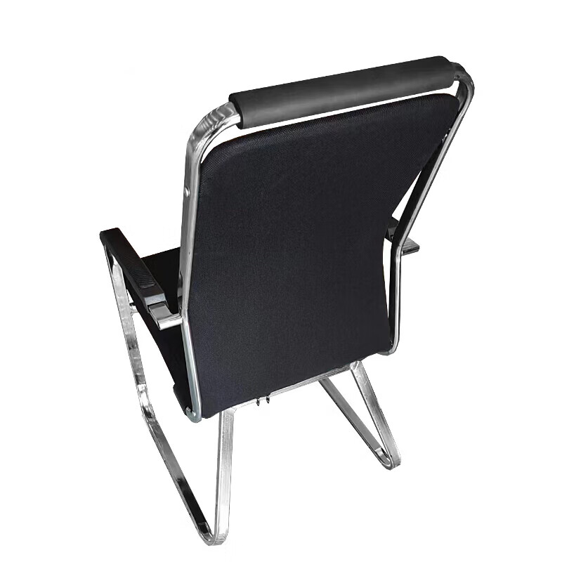 戴劲皮质会议椅椅子电脑椅办公椅会议培训椅网布椅弓形椅职员座椅H-3高清大图