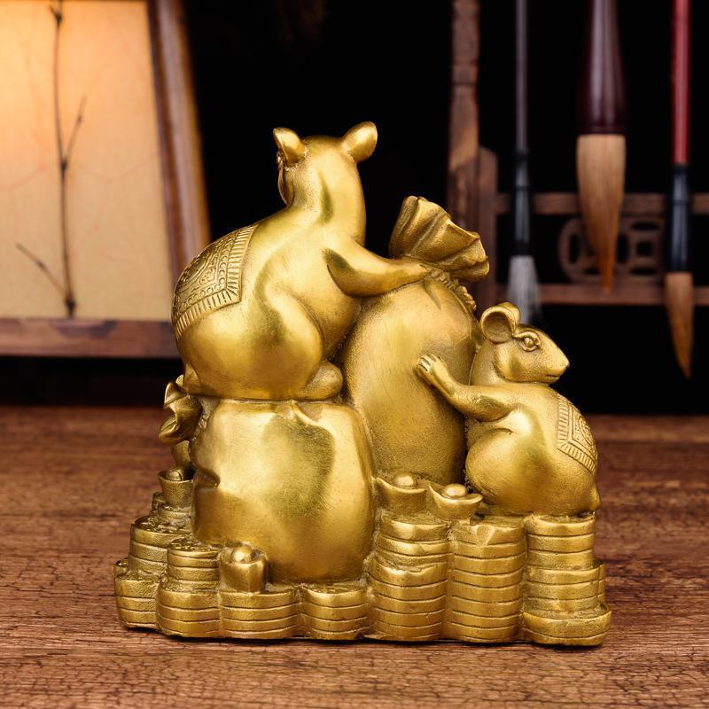 家柏饰corated老鼠摆件五鼠金袋老鼠家居装饰品客厅工艺品参数