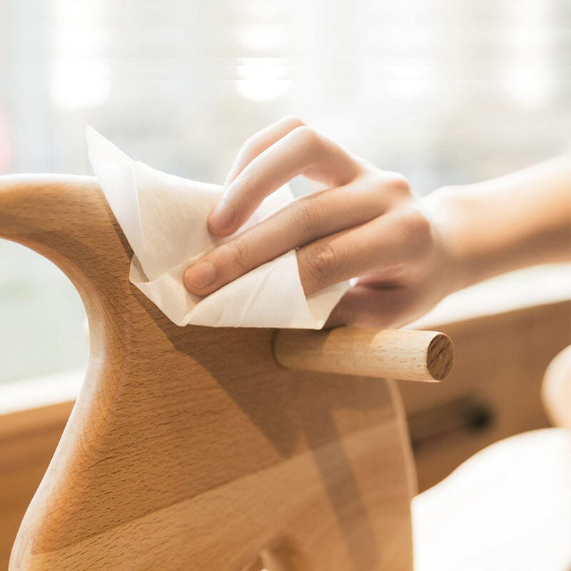 柚家 带盖抽取式清洁湿巾 80片/包*5包/箱高清大图