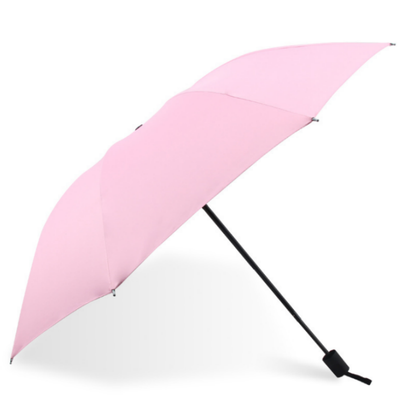 铂廷 UV三折叠黑胶晴雨伞 26CM