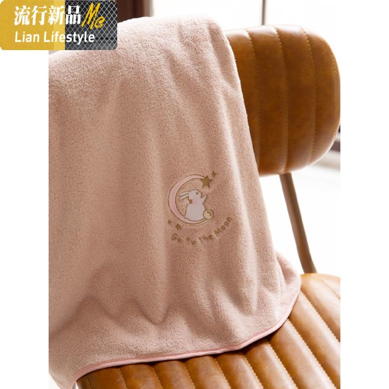 月亮兔非棉浴巾男女情侣毛巾吸水速干不毛家用婴儿 三维工匠图片